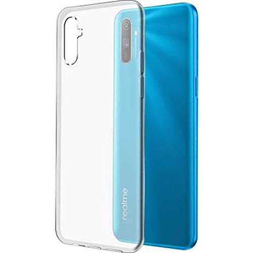 Image of Amazon Brand - Solimo Mobile Cover for Realme C3 / Narzo 20A (Soft & Shockproof Back Case with inbuilt Cushioned Edges), Transparent