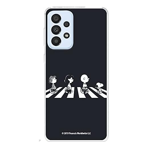 Funda para Samsung Galaxy A33 5G Oficial de Snoopy Peanuts Personajes Beatles Transparente para Proteger tu móvil. Carcasa para Samsung de Silicona Flexible con Licencia Oficial de Snoopy