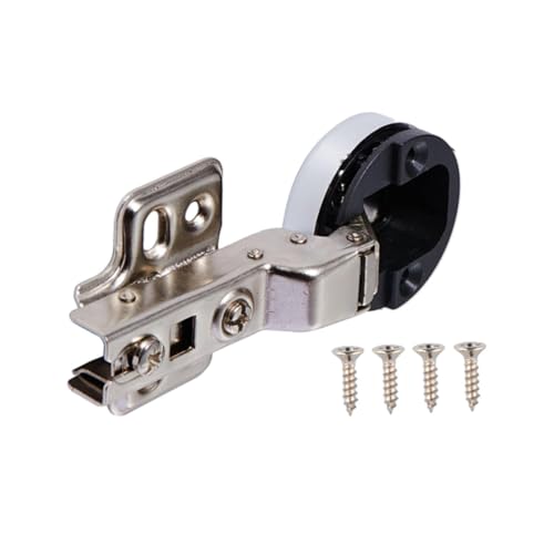 WNDUOKXH Bisagra duradera para puerta de armario, cierre suave, fácil de instalar, herrajes acero inoxidable, tornillos copa 35 mm, bisagras para puerta, Curva media, 110 mm