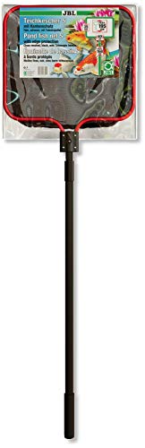 JBL Epuisette Bassin S, Mailles Fines (40 x 35cm), Manche Télescopique de 160 cm