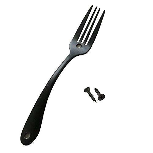 Fourchette poignée cuisine pour relooker un buffet noir de salle à manger