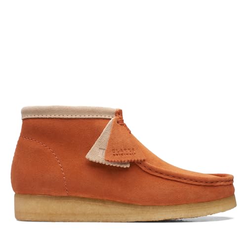 Image of Clarks Womens Wallabee Suede Fringe Lace Up Flats