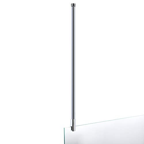 Schulte Barre de stabilisation aspect chromé avec fixation au plafond, pour paroi de douche 5-8 mm, béquille de renfort 80 cm à raccourcir, universel