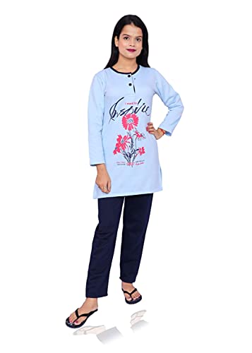 Image of Winter Wear Warm & Printed Night Suit Set of Shirt & Pyjama | Nightwear Suits for Women (NW-101)