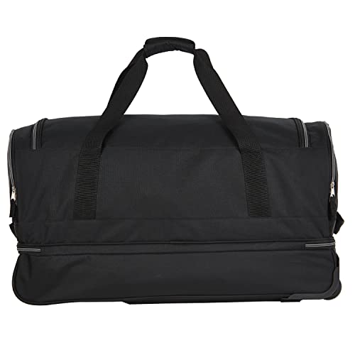 Travelers Club Discoverer Duffel Bag, Black, 30-Inch Rolling