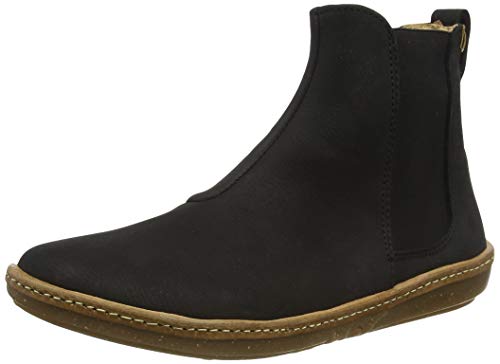 El Naturalista Damen Chelsea Boots Coral, Frauen Stiefeletten,Wechselfußbett,halbstiefel,Kurzstiefel,uebergangsschuhe,Black,37 EU / 4 UK Cover