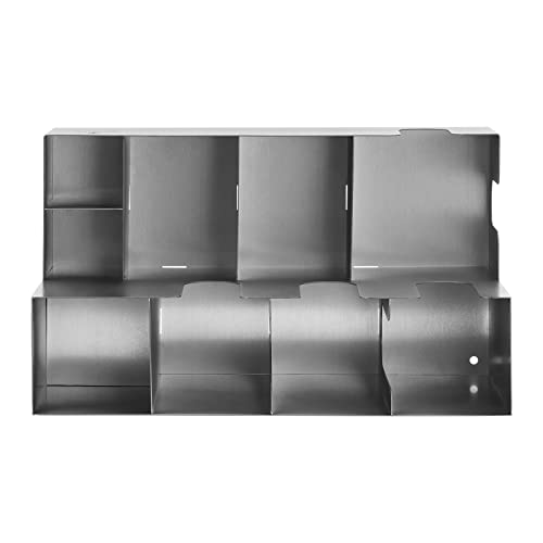 Royal Catering RCCS-02 standaard voor bekers en deksel, 9 vakken, roestvrij staal, houder voor wegwerpbekers en… - Afbeelding 4