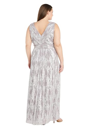Image of Womens Long Metallic Printed Gown