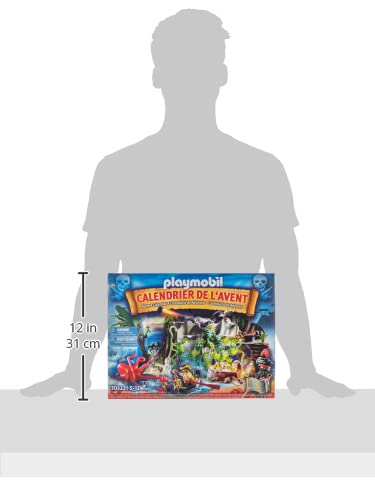 PLAYMOBIL Adventskalender 70322 Schatzsuche in der Piratenbucht mit zahlreichen Figuren, Tieren und Zubehörteilen hinter jedem Türchen… – Ansicht 3