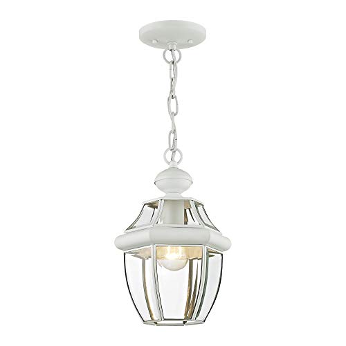 Livex Lighting 2152-03 Monterey 1-Light Outdoor Hanging Lantern, White #TOP3