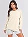 ANRABESS Women's Oversized Sweatshirts Crewneck Long Sleeve Tunic Pullover Shirts Side Zipper Hoodies 2025 Fall Clothes Apricot X-Large
