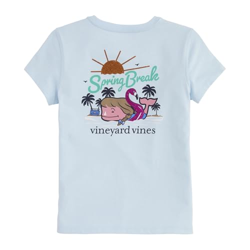 vineyard vines Girls' Spring Break Short-Sleeve Pocket Tee