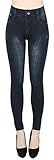 Leggings Damen High Waist Hose in Jeans Optik Jeggings