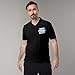 Pranboo® Custom Polo Shirt for Men, School Shirt, Golf Shirt, for Business, Casual Wear, and Sports Teams Embroidered Logo丨L Black