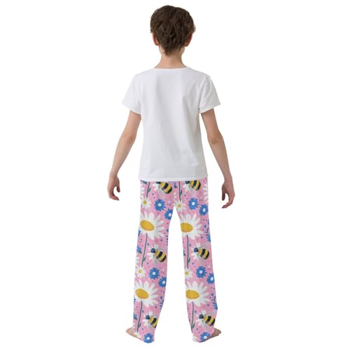 Pajama Bottoms, Pajamas Pant Chamomile Daisy Lounge Wear Casual Pink Sleep Long Pants Soft Pjs Sleepwear3
