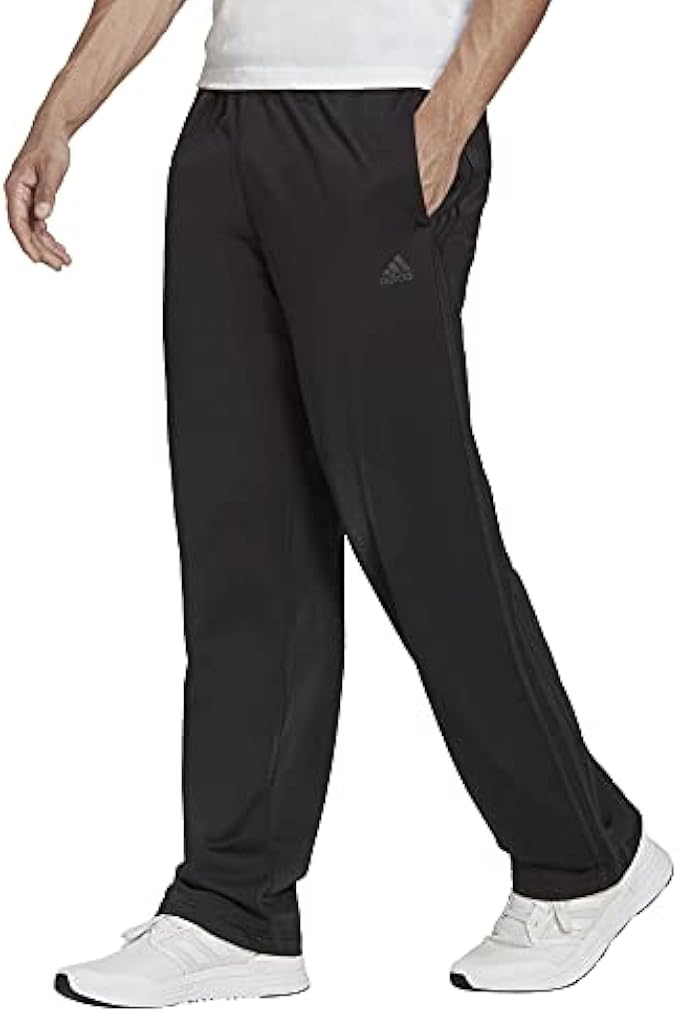 adidas Men's Essentials Warm-up Open Hem 3-Stripes Tracksuit Bottoms