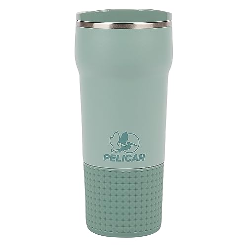Pelican Hydration Pelican Cascade™ 22 oz Vacuum Insulated Tumbler - Recycled Stainless Steel Double Wall Travel with Dual Lid, Powder Coated Insulated Coffee Mug For Hot Cold Drinks, Sage