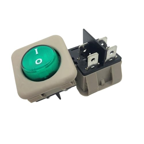 Interrupteur à bascule R2 4 broches gris avec voyant vert 10A 250VCA pour vos appareils électriques