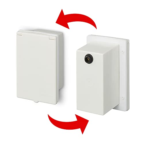 ProPlus 373505 CEE wtyczka zasilająca do zabudowy prostokątna biała szerokość 100 mm x wysokość 160 mm IP44 maks. 16 A
