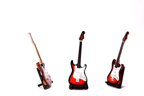 Miniatur E-Gitarre XS in versch. Farben Elektro Mini Deko Gitarre aus Holz 22cm (Farbe wählbar) (orange) Cover