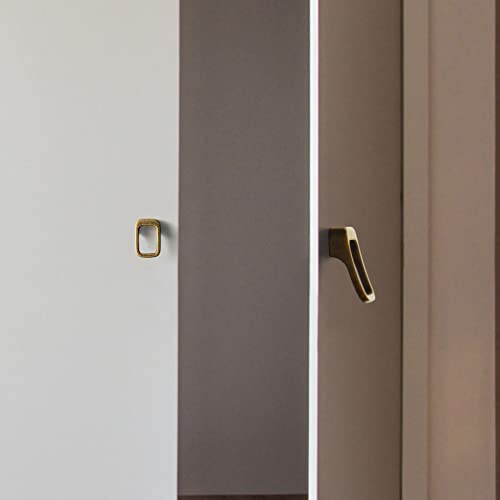 Image of Goo-Ki Antique Brass Cabinet Pulls with 0.6'' (16MM) Hole Centers,Retro Zinc Alloy Drawer Pulls for Drawer,Wardrobe,Cupboard,6 Pack