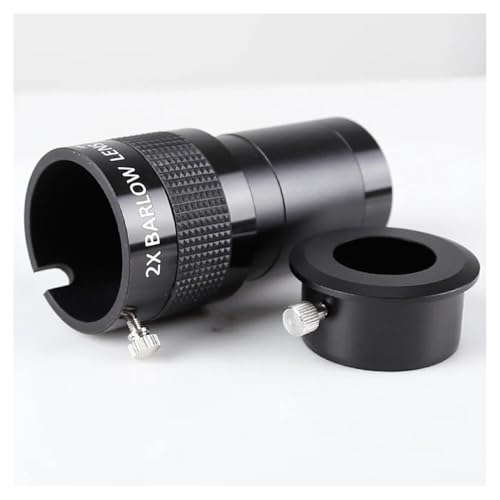 Espejo de metal 2X de 2 pulgadas con rosca M42 y adaptador de 1,25" para telescopio