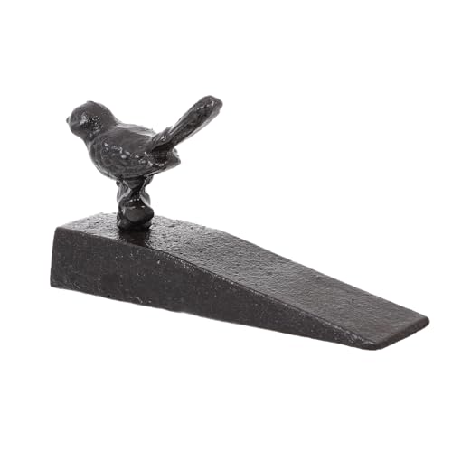 Cale de porte en fer marron UKCOCO, stoppez les claquements de portes avec cette butée