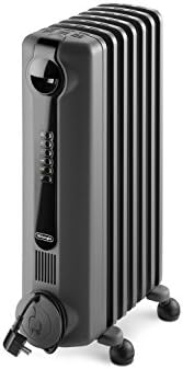 De'Longhi Radia S Electric Oil Column Heater TRRS0715E.G, 7 Fin Home Heater for Medium Rooms, Safety...