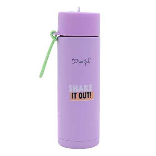Mr. Wonderful Shake it out acero inoxidable-Botella térmica de doble capa-LIbre de BPA-Capacidad 750 ml, multicolor (2506010484W0UN)