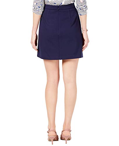 Maison Jules Womens Ruffled Asymmetric Mini Skirt Navy M2
