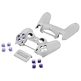 eXtremeRate Classics SNES Style Replacement Touchpad Front Back Shell with Face Buttons Compatible with p 4 Slim Pro CUH-ZCT2 Controller - Controller NOT Included