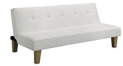 Dhp Aria Futon Couch, Tufted Faux Leather Upholstery - White #TOP12