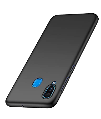 Image of Mobile Back Cover Case for Samsung Galaxy A20 (SM-A205F /DS, SM-A205FN /DS) (Silicone Case|CameraProtection|Black SC1510)