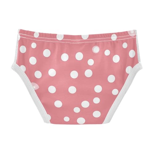 KLL White Polka Dot Red Background Toddler Boy Soft Athletic Underwear Cute Children Panties2