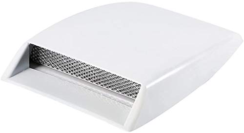 SemaphoreBonnet Vent Car Decorative Air Flow Intake Scoop Bonnet Vent Sticker Cover Hood (White) Compatible With Hundai EON