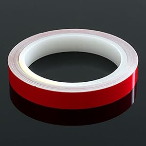 DonDo Reflektorband 3M 610C Reflexfolie reflektierendes Klebeband Sicherheitswarnband Rot 15mm x 10m