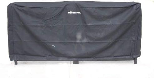 Woodhaven 10 Foot Waterproof Full Cover - Covers 1/2 Cord Plus Outdoor Firewood Rack - Reinforced Vinyl With Velcro Straps - Keeps Logs Dry (Black)