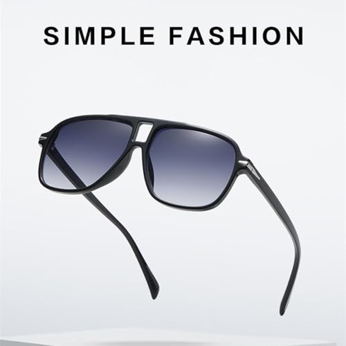 Lunettes de soleil rétro double pont de qualité supérieure et verres dégradés - 3