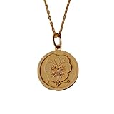 Colgante de lujo de plata de ley 925 de 24 mm, sin cadena, flor de pensamiento, floral delicado para mujeres y niñas, cumpleaños, chapado en oro, joyería hecha a mano | WW_OPC_01111