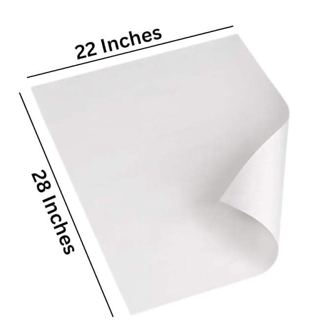 Image of SEJASCOLLECTIONS | Pack of 15 | White, A1, Big /Full Size, Plain, Smooth White Chart Paper, Used in Art and Craft, Projects, Posters etc. Plain /Unrulled, Size: 70x56 Centimeters, 180 GSM Thickness.
