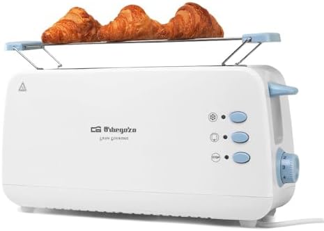 Orbegozo TO 4012 Tostadora de Pan de Ranura Larga 850 W, 7 Nivele...