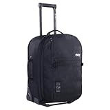 EVOC TERMINAL Bag 40+20l Reisetrolley, Reisetasche mit angeschlossenem Rucksack (Teleskopgriff, austauschbare Skate-Rollen, extra leicht, Handgepäckgröße, stabile Eva-Bodenkonstruktion), Black