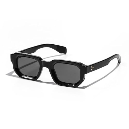 Lunettes de soleil rectangulaires vintage avec verres UV400 de qualité
