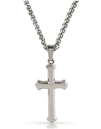Forge & Foundry Men's Religious Cross Pendant with Adjustable 21