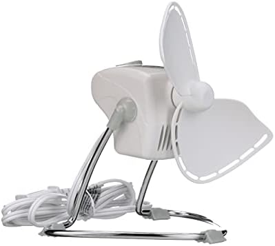 Caframo Chinook, 707CHWBX, 2-Speed Desk Fan Cage Free, Easy to Clean Soft Blades, Canadian Made, 8.8" Blade, White