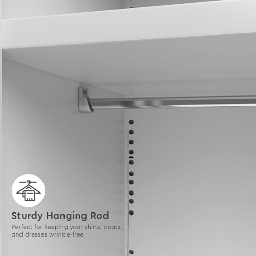 Image of Interio by Godrej Slimline 3 Door Steel Almirah (Royal Ivory and Textured Shellwine Red) + 1 Year Warranty, Locker, 7 Shelves