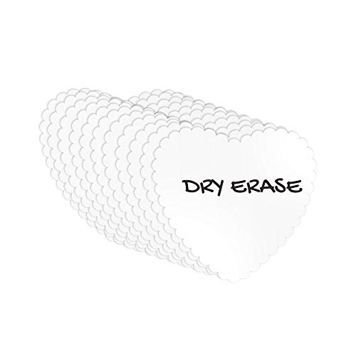 Heart Shaped Magnetic Dry Erase Shelf Labels - Dry Erase Heart Magnets For Fridge - My Valentine Write-On Magnets (24) #TOP26