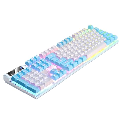 Clavier d'ordinateur filaire à sensation mécanique 104 touches pour bureau