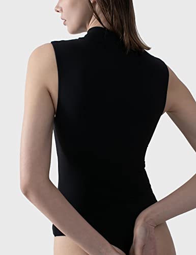 PUMIEY Women's Mock Turtle Neck Sleeveless Bodysuit Sexy Tank Tops Sharp Collection4