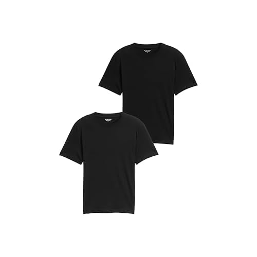 TOM TAILOR Herren 1048393 T-Shirts Aus Baumwolle Im 2er-Pack, 29999 - Black, L EU